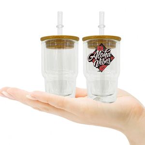 Vaso de Vidrio Transparente de 3oz para Bebidas, Vaso de Doble Pared Preperforado de 3oz, Mini Vaso de Vidrio para Café con Diseño de Bola de Nieve - Product Image 4