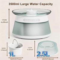 Fontaine à eau pour animaux de compagnie, bol de voyage en verre, portable, pliable, ultra silencieux, automatique, intelligent, pour intérieur et extérieur, pour chat, chien, oiseau