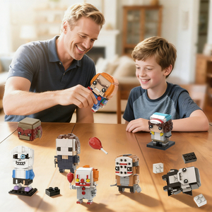 2026 Figure di Mattoncini Stile Brick Head, Personaggi TV, Set di Costruzioni MOC, Mini Figure, Giocattolo da Costruzione, Giocattolo <span class=keywords><strong>Anime</strong></span> Fai da Te, Regalo per Bambini - Product Image 2