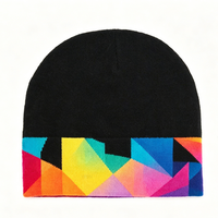 Gorro de Punto Personalizado de Lujo para Adultos con Logotipo Bordado Personalizado, Patrones de Camuflaje y Puntos, 100% Acrílico, para Invierno, Playa y Exteriores