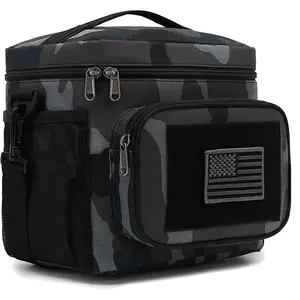 Custom Logo Large Capacity Outdoor Camping Fishing Hiking Tactical Insulation Cooler Lunch Bag for Men