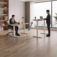 Table électrique réglable en hauteur avec cadre métallique moderne, table élévatrice électrique à double moteur personnalisée, bureau debout réglable moderne