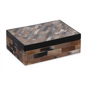 Resin inlay storage box MDF interior decorative box Gift home decor box Stylish organization box - Product Image 1