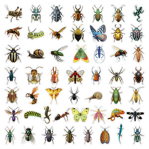 สติกเกอร์แมลงที่เหมือนจริงรูปผีเสื้อบรรจุมาในกล่อง200ชิ้น - Product Image 3