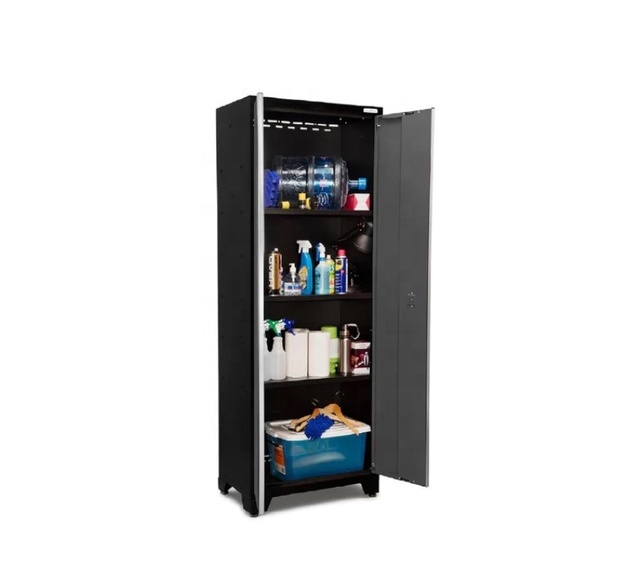 Black Garage Storage Solution Stainless Steel Tool Box Cart 5 Drawer Rolling Storage Cabinet