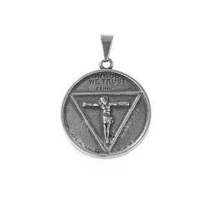 Fashion High Quality Stainless Steel Pendant Double Sided <strong>Goat</strong> <strong>Head</strong> Inverted <strong>Pentagram</strong> Pendant for Men - Product Image 5