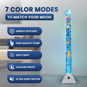หลอดไฟ LED แบบหลอดฟองอากาศ หลอดไฟรูปปลา หลอดไฟแบบคอลัมน์ หลอดไฟ LED เปลี่ยนสีได้ หลอดไฟแมงกะพรุนหลากสี ไฟสำหรับตู้ปลาทะเล - Product Image 4