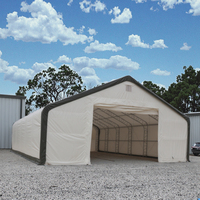 Industriel Extérieur Manuel 40x60ft 12x18m PE/PVC Toit Dôme Garages Auvents Carports Entrepôt Stockage Abri
