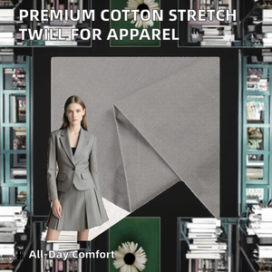 Tissu Sergé Extensible en Spandex/Nylon de Haute Qualité 200 g/m² Poids Moyen Brossé Respirant Tissé pour Robes Garçons Filles Extérieur - Product Image 2