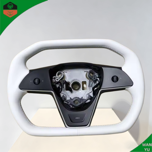 Volante de Cuero Negro con Calefacción, Sin Costuras, Modelo Mejorado, para Tesla Model 3 Y 2020 2021 2022 <span class=keywords><strong>2023</strong></span> - Product Image 1