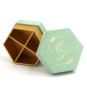Caja de Regalo de Papel para Dulces de Lujo para Recuerdos de Boda, Caja de Regalo de Boda Hexagonal Personalizada Creativa con Diseño de Mármol - Product Image 5