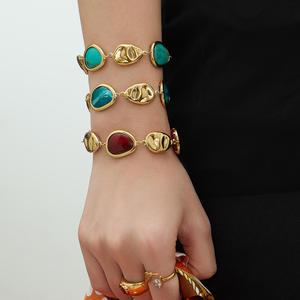 एरेसी महिलाओं की स्टेनलेस स्टील चेन ब्रेसलेट वॉटरप्रूफ 18k pvd सोने की प्लेटेड पानी रिसिन चेन ब्रैसलेट गहने - Product Image 4