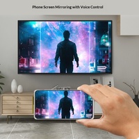Téléviseur intelligent LED haute définition sans cadre de 65 pouces à 110 pouces, fréquence de rafraîchissement de 60 Hz, 4K, Android, WiFi sans fil, Smart TV
