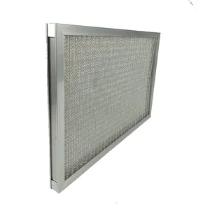 Factory Directly Sale Customized Clean Room Panel Waved Hvac Air Filter Mesh Metal Air Filter