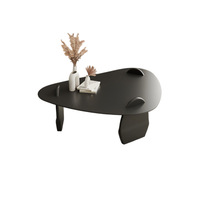 Nouvelle table basse triangulaire irrégulière en verre trempé dépoli pour petit appartement et salon
