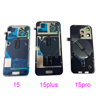 Pour iPhone 15, 15 Plus, 15 Pro : Vitre arrière avec cadre et connectivité sans fil, remplacement de la coque arrière