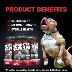 Suplementos vitamínicos para perros Cachorros Perros adultos 2 en 1 Constructor de músculos Tabletas masticables para el crecimiento de la ganancia muscular - Product Image 5