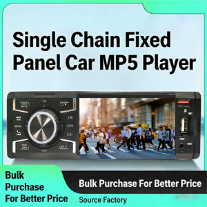 Reproductor MP5 de coche de un solo DIN con pantalla retráctil, Carplay inalámbrico, BT, FM, reproductor de audio y video para coches universales - Product Image 3