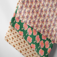 Conceptions d'été mignonnes 100% polyester coloré palmier jacquard crêpe poly jacquard avec des motifs d'été