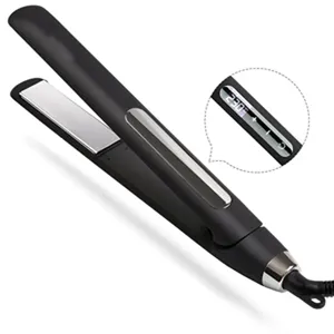 Wholesale Price Smart Touch Screen 2 in 1 Hair Straightener and Curler for Household Titanium Plate LCD Display Hair Iron