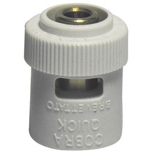Adaptateur blanc breveté 1/2 x 16 mm pour raccordement de tuyaux multicouches, accessoire de plomberie - Product Image 1
