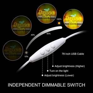 Succo Bar connettività USB LED insegna al Neon per Bar Juice Shop festa casa e camera da letto arredamento disponibile per la parete della stanza e la luce al Neon - Product Image 4