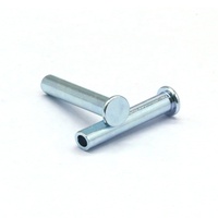 Rivets semi-tubulaires en acier au carbone à tête plate, zingués bleus, 3mm 4mm 5mm, antirouille pour fixation de machines industrielles