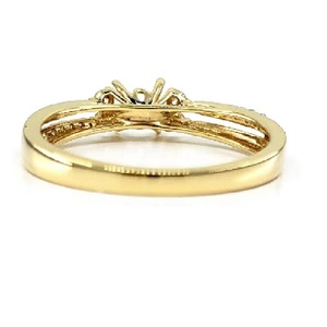 Chine Usine En Gros Fine Jewelry 18k Solide Or Jaune Véritable Diamant Éternité Semi Monture De Mariage Bagues De Fiançailles Pour Les Femmes - Product Image 3