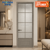 Puerta de Baño de Vidrio Super September, Puerta de Privacidad de Aluminio para Pedidos al por Mayor
