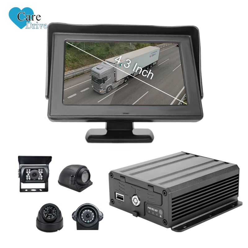 CareDrive 2CH HD IPS touch screen Split Display Bluetooth MP5 MDVR Monitor 2IN1 Kit Multilingual 720p/1080p lcd monitor