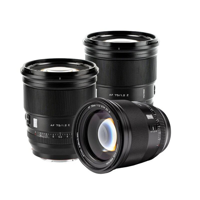 VILTROX 75mm F1.2 Pro Auto Focus Large Aperture Portrait Lens for Sony A7C2 A7CR ZV-E10 Nikon ZF ZFC Z50 Z5II Z6 Z8 Fujifilm XT5