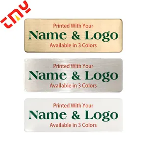 High Quality Full Color Magnetic Aluminium Name Badges Tags Supplier For Staff