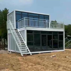 Modulares Container-Fertighaus ab Werk, <span class=keywords><strong>50</strong></span>-100 m², Studio-Fertighäuser, Wohncontainer mit 2 Schlafzimmern, Glas-Containerhaus für Rumänien - Product Image 3