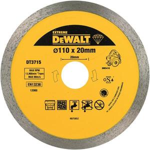 ใบเลื่อยวงเดือน Dewalt ขนาด 110 มม. แกน 20 มม. สำหรับเครื่องตัดกระเบื้อง DWC410 เกรดอุตสาหกรรม คาร์ไบด์ DT3715 - Product Image 1