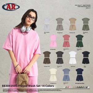 2025 gros rue Couple robe <span class=keywords><strong>été</strong></span> hommes décontracté à manches courtes Shorts porter <span class=keywords><strong>costume</strong></span> avec teinture lavée - Product Image 5