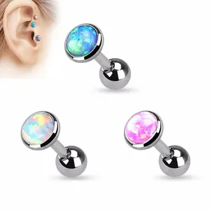Opal Jewellery Stainless Steel Ear Cartilage Ear Piercing Earrings Studs Body Piercings