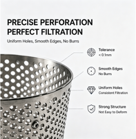 Cylindre filtrant perforé en treillis métallique en acier inoxydable 304, résistant à la corrosion, pour élimination des impuretés dans les conduites de pétrole, cartouche HY-L21