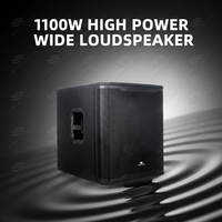 Promo Panas Subwoofer Aktif Custom Pro PA 18 Inch 1100W RMS Bi AMP DSP Kabinet Kayu untuk Panggung Luar Ruangan, Kompetisi Olahraga, dan Acara