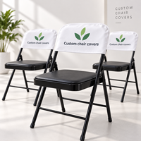 Housse de chaise extensible avec logo personnalisé, housse de chaise élastique lavable pour fête et conférence