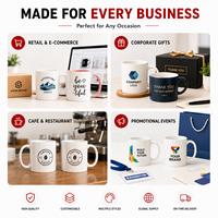 Mug en céramique blanc personnalisable avec logo, mugs à café promotionnels, cadeaux, objets publicitaires, logo imprimé, fabricant de mugs en céramique personnalisés
