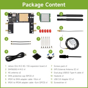 Placa de Expansión de Módulo 4G Waveshare Diseñada para Jetson Orin, Incluye Módulo 4G SIM7600G-H-M.2, Compatible con 4G/3G/2G K783 - Product Image 6