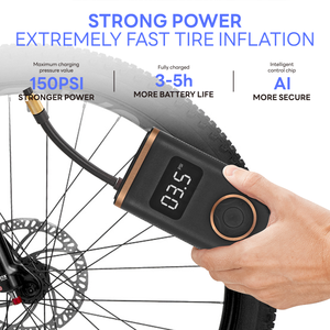 Richter портативный 7,4 В светодиодный дисплей воздушный компрессор Цифровой манометр 150PSI 5200 мАч батарея пластиковый материал автомобильный велосипедный ящик - Product Image 2