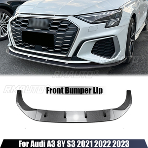 ลิ้นกันชนหน้ารถยนต์ ชุดแต่งสปอยเลอร์ วัสดุพลาสติก ABS สำหรับ Audi A3 8Y S3 ปี 2021 2022 2023 + ชุดแต่งรถยนต์ - Product Image 1