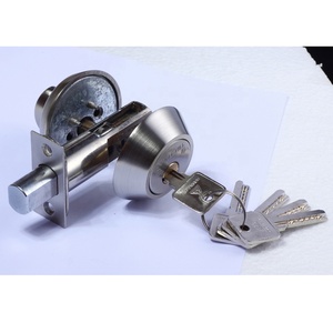 Serrure de porte double à ouverture complète en cuivre massif pour villa de luxe européenne, serrure de porte extérieure américaine en bois massif avec grande poignée - Product Image 4