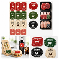 Étiquettes autocollantes personnalisées holographiques pour aliments congelés, résistantes à la chaleur, écologiques, imperméables, de qualité congélation, en rouleau
