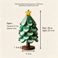 Sous-plat de luxe en bois massif pour Noël, design pliable et rebondissant, imperméable, résistant aux taches, imprimé dessin animé, isolation thermique
