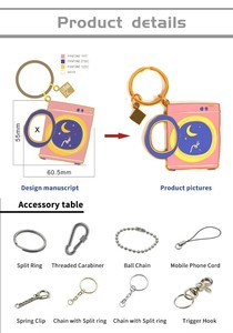 Nouveau porte-clés Light Encounter : Plateau tournant créatif « Quelle va-t-on manger ce soir ? » avec options alimentaires amusantes autour du cercle – Vente en gros - Product Image 2