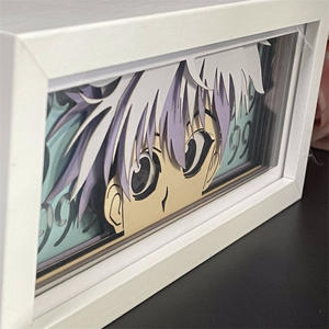 Veilleuse animée alimentée par USB Hunter X Hunter cadre en bois papier découpé Art <span class=keywords><strong>Kite</strong></span> Gon décor de bureau - Product Image 3