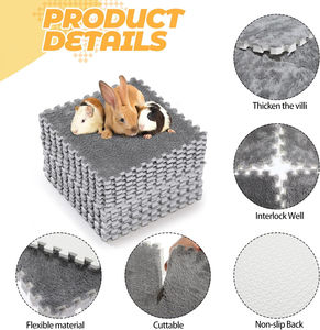 Modern Luxury Waterproof Reusable Soft Durable Guinea Pig Cloth Fleece Cage Liners Sleep Mat Blanket <b>Bed</b> for Small Animals - Product Image 5