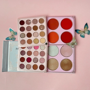 Venta al por mayor Mocoallure <span class=keywords><strong>libro</strong></span> paleta de sombras de ojos Vegano brillo Alto pigmento maquillaje multicromo Personalizado Sombra de ojos imprimación Maquillaje conjunto - Product Image 2